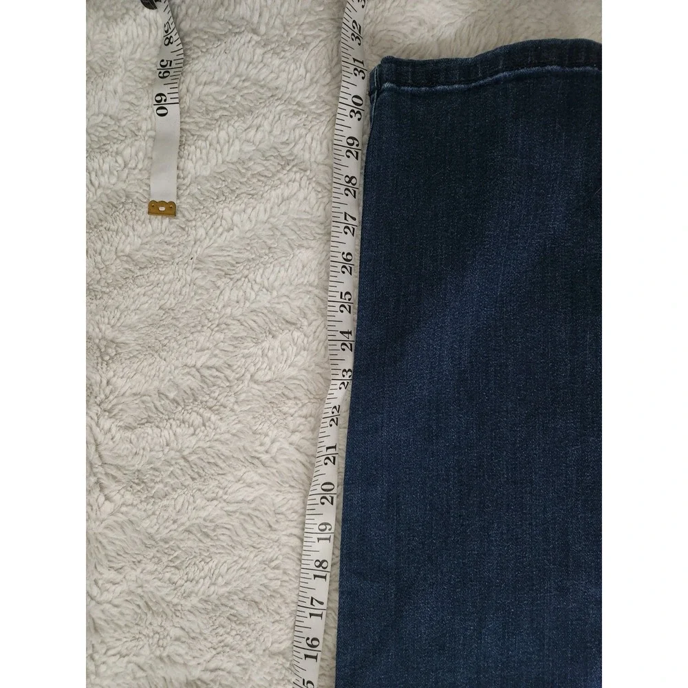 J.Jill Denim Jeans Womens Size 8 Slim Ankle Authentic Fit Dark Wash Stretch Blue